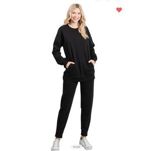Two Piece Activewear Set Black